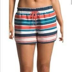 The North Face Class V Blue White Red Striped Water Swim Short Size medium‎